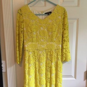 Alex Marie yellow lace dress